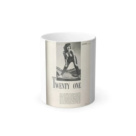 Dawn Richard #72 - [Pages 23] Including Pages 2 of 5 with, 1 B&W Photo & Article from Swank Magazine Aug. '57 (Vintage Female Icon) Color Changing Coffee Mug 11oz - Go Mug Yourself