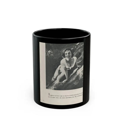 Dawn Richard #73 - [Pages 24] Including Pages 3 of 5 with, 1 B&W Photo & Caption from Swank Magazine Aug. '57 (Vintage Female Icon) Black Coffee Mug 11oz - Go Mug Yourself