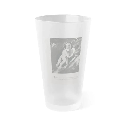 Dawn Richard #73 - Pages 24 Including Pages 3 of 5 with, 1 B&W Photo & Caption from Swank Magazine Aug. '57 (Vintage Female Icon) Frosted Pint Glass 16oz 16oz Frosted - Go Mug Yourself