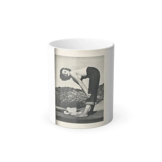 Dawn Richard #74 - [Pages 25] Including Pages 4 of 5 with, 1 B&W Photo from Swank Magazine Aug. '57 (Vintage Female Icon) Color Changing Coffee Mug 11oz - Go Mug Yourself