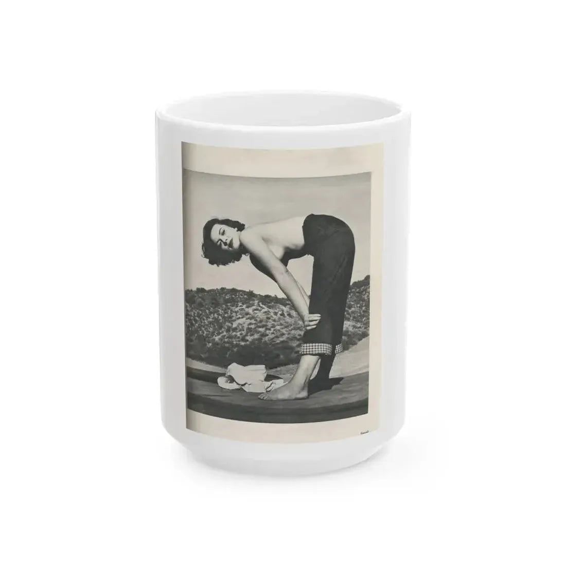 Dawn Richard #74 - [Pages 25] Including Pages 4 of 5 with, 1 B&W Photo from Swank Magazine Aug. '57 (Vintage Female Icon) White Coffee Mug 15oz - Go Mug Yourself