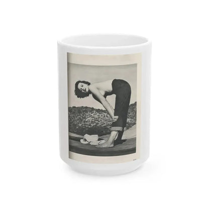 Dawn Richard #74 - [Pages 25] Including Pages 4 of 5 with, 1 B&W Photo from Swank Magazine Aug. '57 (Vintage Female Icon) White Coffee Mug 15oz - Go Mug Yourself