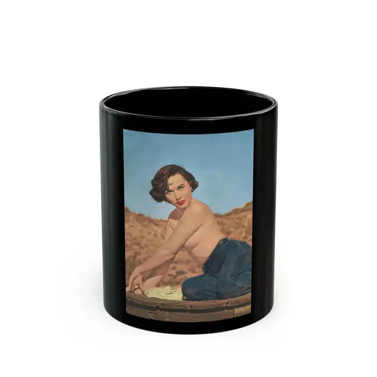 Dawn Richard #75 - [Pages 26] Including Pages 5 of 5 with, 1 Color Photo from Swank Magazine Aug. '57 (Vintage Female Icon) Black Coffee Mug 11oz - Go Mug Yourself