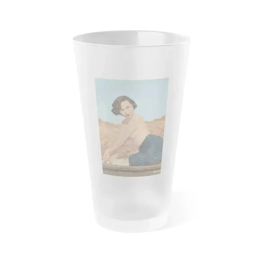 Dawn Richard #75 - Pages 26 Including Pages 5 of 5 with, 1 Color Photo from Swank Magazine Aug. '57 (Vintage Female Icon) Frosted Pint Glass 16oz 16oz Frosted - Go Mug Yourself