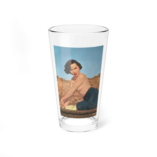 Dawn Richard #75 - Pages 26 Including Pages 5 of 5 with, 1 Color Photo from Swank Magazine Aug. '57 (Vintage Female Icon) Pint Glass 16oz 16oz - Go Mug Yourself