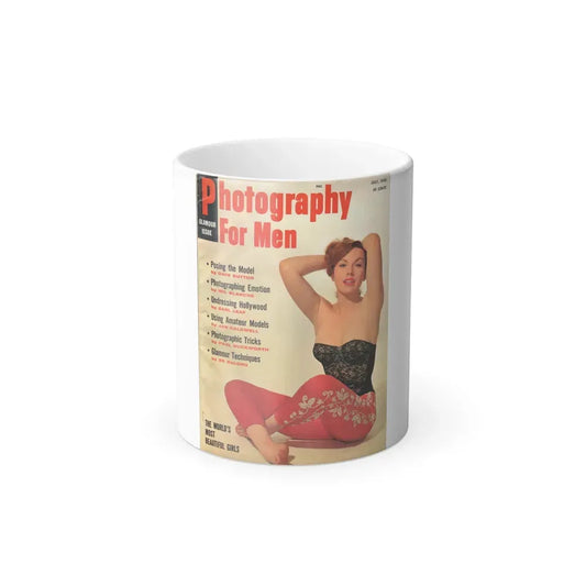 Dawn Richard #76 - Dawn in Color on Photography For Men - Glamour Issue Mag. July '58 Cover (Vintage Female Icon) Color Changing Coffee Mug 11oz - Go Mug Yourself