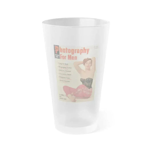 Dawn Richard #76 - Dawn in Color on Photography For Men - Glamour Issue Mag. July '58 Cover (Vintage Female Icon) Frosted Pint Glass 16oz 16oz Frosted - Go Mug Yourself