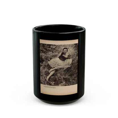 Dawn Richard #77 - [Pages 50] Including 1 B&W Photo & Caption from Photography For Men - Glamour Issue Mag. July '58 (Vintage Female Icon) Black Coffee Mug 15oz - Go Mug Yourself