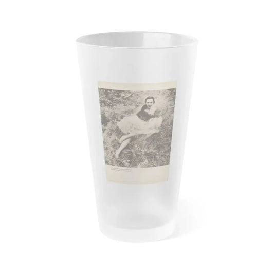 Dawn Richard #77 - Pages 50 Including 1 B&W Photo & Caption from Photography For Men - Glamour Issue Mag. July '58 (Vintage Female Icon) Frosted Pint Glass 16oz 16oz Frosted - Go Mug Yourself