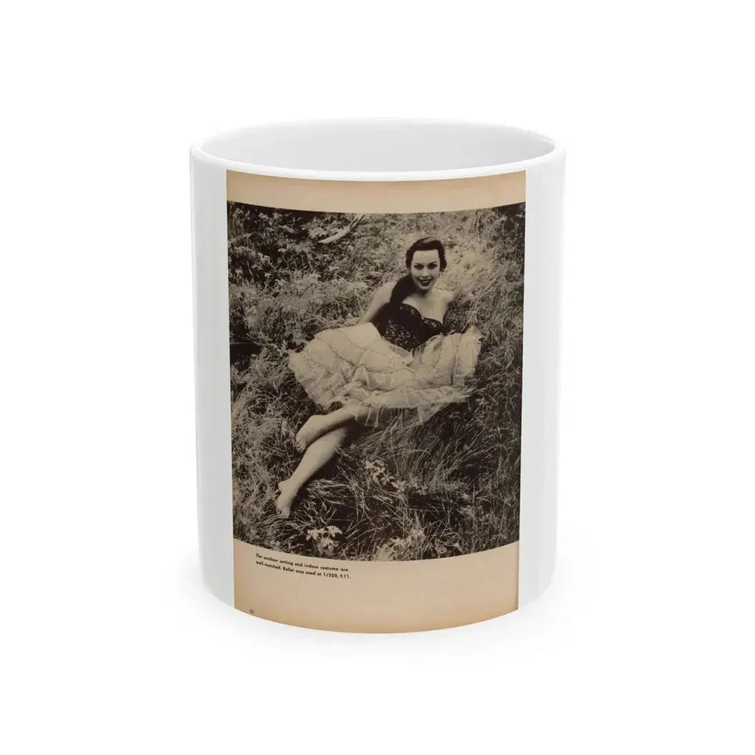 Dawn Richard #77 - [Pages 50] Including 1 B&W Photo & Caption from Photography For Men - Glamour Issue Mag. July '58 (Vintage Female Icon) White Coffee Mug 11oz - Go Mug Yourself