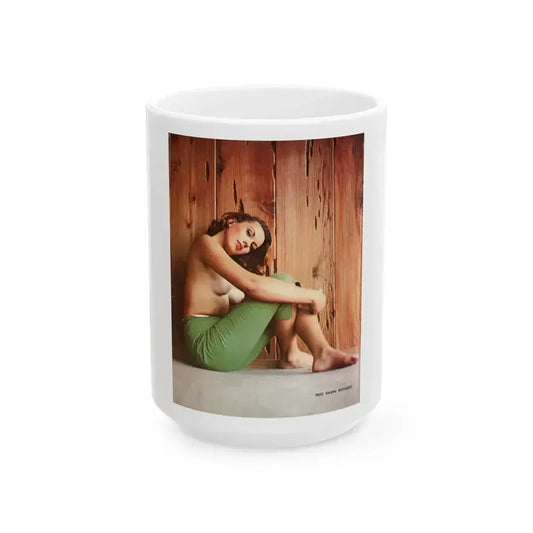 Dawn Richard #78 - 1 Color Page side view topless from High July 1959 Magazine 1 (Vintage Female Icon) White Coffee Mug 15oz - Go Mug Yourself