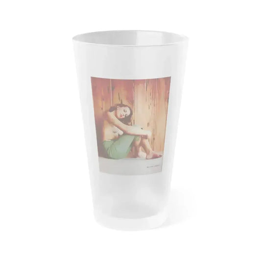 Dawn Richard #78 - 1 Color Page side view topless from High July 1959 Magazine (Vintage Female Icon) Frosted Pint Glass 16oz 16oz Frosted - Go Mug Yourself