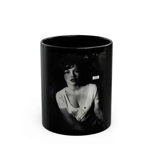 Dawn Richard #79 - Bachelor Pin-Ups Issue #01 Mag. '57 - 1 B&W Photo reverse side of back cover (Vintage Female Icon) Black Coffee Mug 11oz - Go Mug Yourself