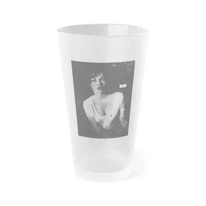 Dawn Richard #79 - Bachelor Pin-Ups Issue #01 Mag. '57 - 1 B&W Photo reverse side of back cover (Vintage Female Icon) Frosted Pint Glass 16oz 16oz Frosted - Go Mug Yourself
