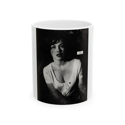 Dawn Richard #79 - Bachelor Pin-Ups Issue #01 Mag. '57 - 1 B&W Photo reverse side of back cover (Vintage Female Icon) White Coffee Mug 11oz - Go Mug Yourself