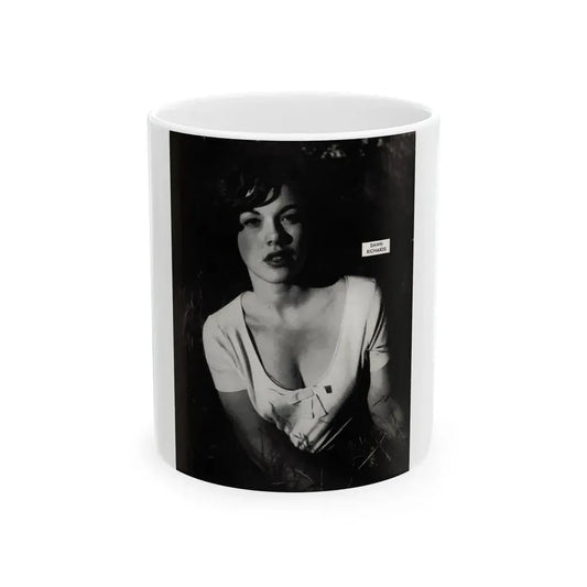 Dawn Richard #79 - Bachelor Pin-Ups Issue #01 Mag. '57 - 1 B&W Photo reverse side of back cover (Vintage Female Icon) White Coffee Mug 11oz - Go Mug Yourself