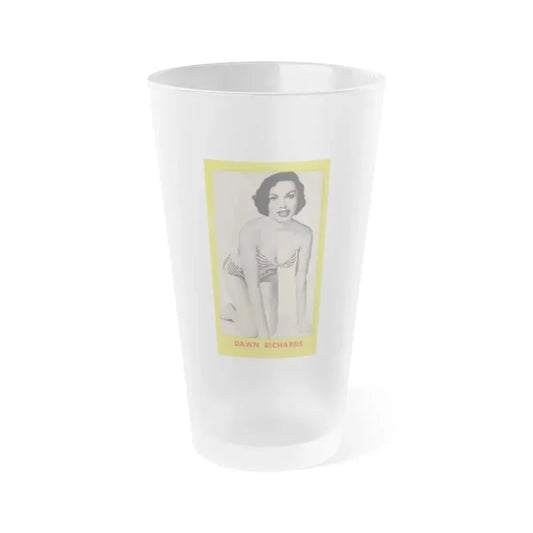 Dawn Richard #80 - Dawn on back of PICTURE SCOPE Digest Mag. May '57 (Vintage Female Icon) Frosted Pint Glass 16oz 16oz Frosted - Go Mug Yourself