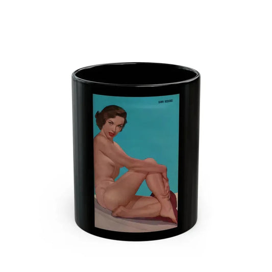 Dawn Richard #81 - [Pages 71] Including Pages 1 of 2 with, Color Pin-Up Page Photo from PICTURE SCOPE Digest Mag. May '57 (Vintage Female Icon) Black Coffee Mug 11oz - Go Mug Yourself