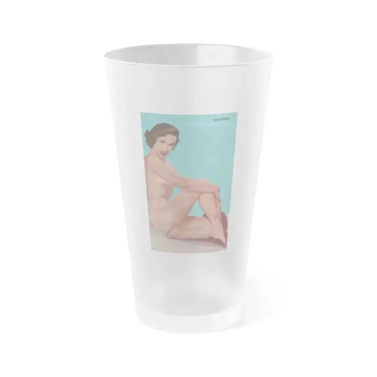 Dawn Richard #81 - Pages 71 Including Pages 1 of 2 with, Color Pin-Up Page Photo from PICTURE SCOPE Digest Mag. May '57 (Vintage Female Icon) Frosted Pint Glass 16oz 16oz Frosted - Go Mug Yourself