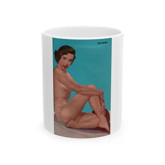Dawn Richard #81 - [Pages 71] Including Pages 1 of 2 with, Color Pin-Up Page Photo from PICTURE SCOPE Digest Mag. May '57 (Vintage Female Icon) White Coffee Mug 11oz - Go Mug Yourself