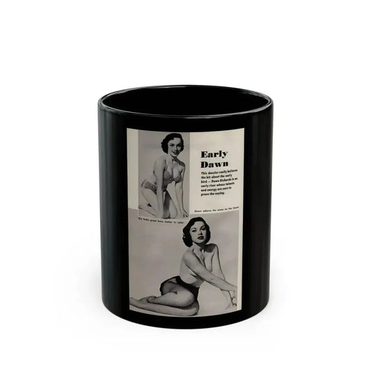 Dawn Richard #82 - [Pages 72] Including Pages 2 of 2 with, 2 B&W Pin-Up Photos plus 3 Caption from PICTURE SCOPE Digest Mag. May '57 (Vintage Female Icon) Black Coffee Mug 11oz - Go Mug Yourself