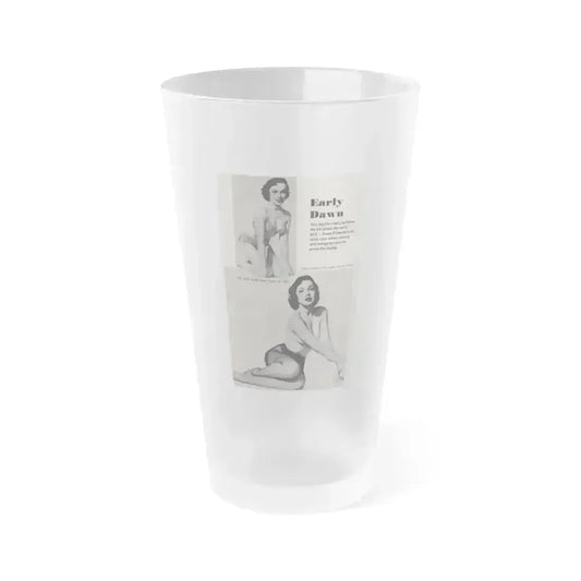 Dawn Richard #82 - Pages 72 Including Pages 2 of 2 with, 2 B&W Pin-Up Photos plus 3 Caption from PICTURE SCOPE Digest Mag. May '57 (Vintage Female Icon) Frosted Pint Glass 16oz 16oz Frosted - Go Mug Yourself