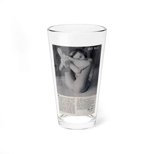 Dawn Richard #83 - Dawn on inside cover here also back with, 5 Page Spread from Mermaid Mag. Vol. 1 No. 3 '58 (Vintage Female Icon) Pint Glass 16oz 16oz - Go Mug Yourself