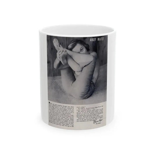 Dawn Richard #83 - Dawn on inside cover here also back with, 5 Page Spread from Mermaid Mag. Vol. 1 No. 3 '58 (Vintage Female Icon) White Coffee Mug 11oz - Go Mug Yourself