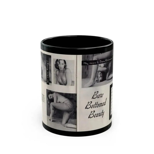 Dawn Richard #84 - [Pages 40 & 41] Including Pages 1 & 2 of 5 with, 4 B&W Photos & Captions from Mermaid Mag. Vol. 1 No. 3 '58 (Vintage Female Icon) Black Coffee Mug 11oz - Go Mug Yourself