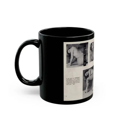 Dawn Richard #84 - [Pages 40 & 41] Including Pages 1 & 2 of 5 with, 4 B&W Photos & Captions from Mermaid Mag. Vol. 1 No. 3 '58 (Vintage Female Icon) Black Coffee Mug - Go Mug Yourself