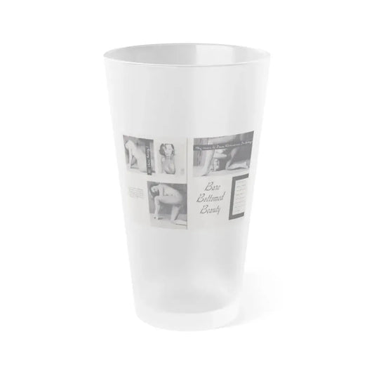 Dawn Richard #84 - Pages 40 & 41 Including Pages 1 & 2 of 5 with, 4 B&W Photos & Captions from Mermaid Mag. Vol. 1 No. 3 '58 (Vintage Female Icon) Frosted Pint Glass 16oz 16oz Frosted - Go Mug Yourself