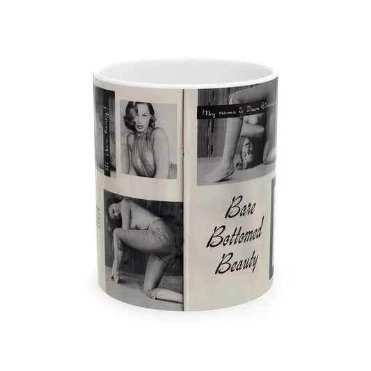Dawn Richard #84 - [Pages 40 & 41] Including Pages 1 & 2 of 5 with, 4 B&W Photos & Captions from Mermaid Mag. Vol. 1 No. 3 '58 (Vintage Female Icon) White Coffee Mug 11oz - Go Mug Yourself