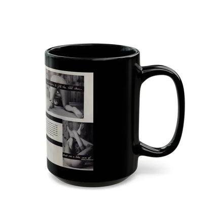 Dawn Richard #85 - [Pages 42 & 43] Including Pages 3 & 4 of 5 with, 3 B&W Photos, Article & Captions from Mermaid Mag. Vol. 1 No. 3 '58 (Vintage Female Icon) Black Coffee Mug - Go Mug Yourself