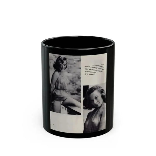 Dawn Richard #86 - [Pages 44] Including Pages 5 of 5 with, 2 B&W Photos & Caption from Mermaid Mag. Vol. 1 No. 3 '58 (Vintage Female Icon) Black Coffee Mug 11oz - Go Mug Yourself