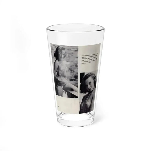Dawn Richard #86 - Pages 44 Including Pages 5 of 5 with, 2 B&W Photos & Caption from Mermaid Mag. Vol. 1 No. 3 '58 (Vintage Female Icon) Pint Glass 16oz 16oz - Go Mug Yourself