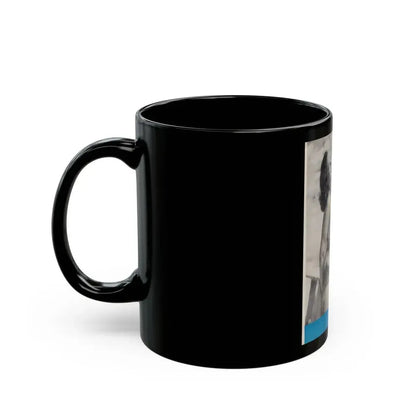 Dawn Richard #87 - Dawn on back cover of Mermaid Mag. Vol. 1 No. 3 '58 (Vintage Female Icon) Black Coffee Mug - Go Mug Yourself