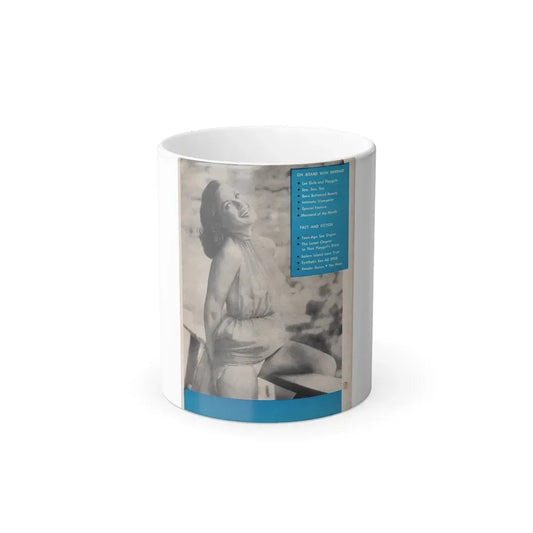 Dawn Richard #87 - Dawn on back cover of Mermaid Mag. Vol. 1 No. 3 '58 (Vintage Female Icon) Color Changing Mug 11oz 11oz - Go Mug Yourself