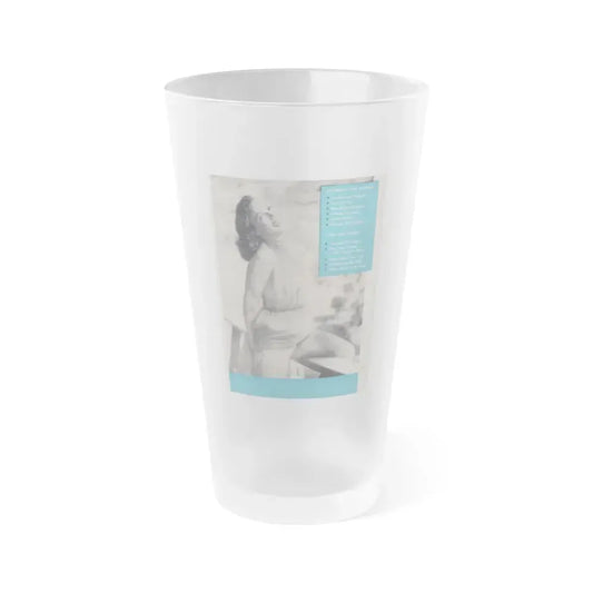 Dawn Richard #87 - Dawn on back cover of Mermaid Mag. Vol. 1 No. 3 '58 (Vintage Female Icon) Frosted Pint Glass 16oz 16oz Frosted - Go Mug Yourself