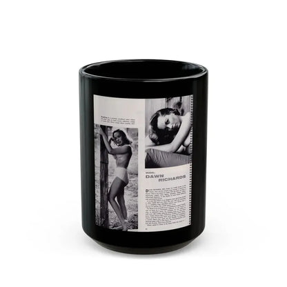 Dawn Richard #97 - Modern Man 1960 Yearbook Queens (Vintage Female Icon) Black Coffee Mug 15oz - Go Mug Yourself