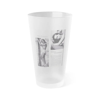 Dawn Richard #97 - Modern Man 1960 Yearbook Queens (Vintage Female Icon) Frosted Pint Glass 16oz-16oz-Frosted-Go Mug Yourself