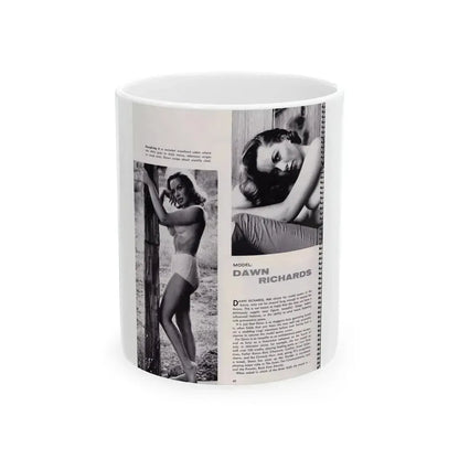 Dawn Richard #97 - Modern Man 1960 Yearbook Queens (Vintage Female Icon) White Coffee Mug 11oz - Go Mug Yourself