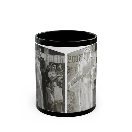 Dawns on Our World at the Crossroads, Cosmopolitan, January 1934 - Black Coffee Mug 11oz - Go Mug Yourself