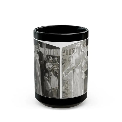 Dawns on Our World at the Crossroads, Cosmopolitan, January 1934 - Black Coffee Mug 15oz - Go Mug Yourself