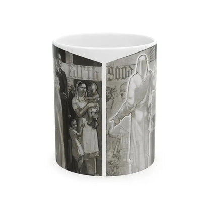 Dawns on Our World at the Crossroads, Cosmopolitan, January 1934 - White Coffee Mug 11oz - Go Mug Yourself