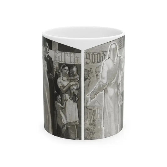 Dawns on Our World at the Crossroads, Cosmopolitan, January 1934 - White Coffee Mug 11oz - Go Mug Yourself