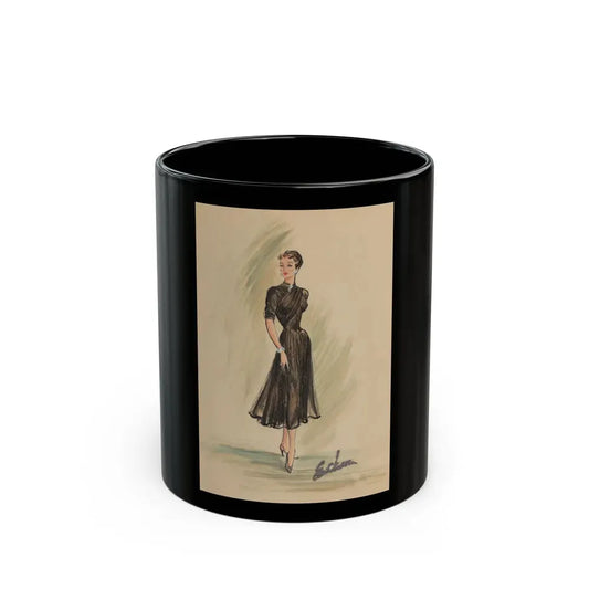 Day and Evening costume designs (1) - Black Coffee Mug 11oz - Go Mug Yourself