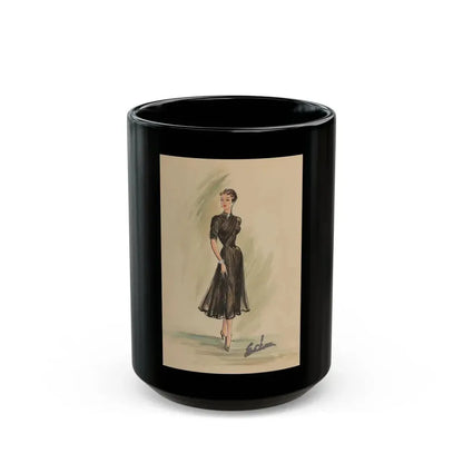 Day and Evening costume designs (1) - Black Coffee Mug 15oz - Go Mug Yourself