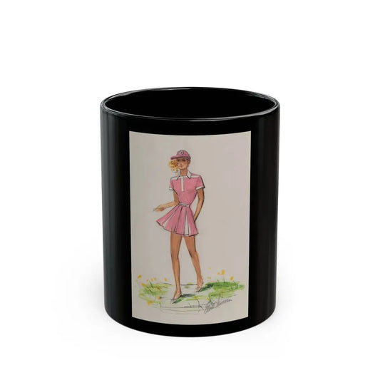Day and Evening costume designs (2) - Black Coffee Mug 11oz - Go Mug Yourself