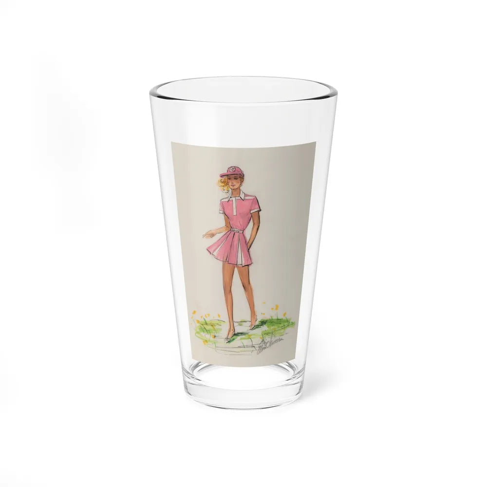 Day and Evening costume designs (2) - Pint Glass 16oz-16oz-Go Mug Yourself