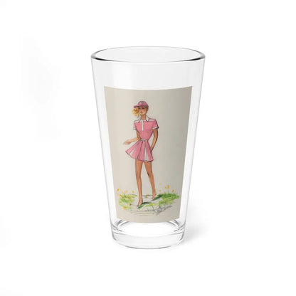 Day and Evening costume designs (2) - Pint Glass 16oz-16oz-Go Mug Yourself